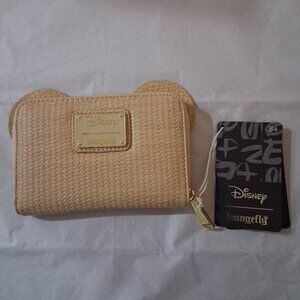 Loungefly Disney Mouse Woven Texture Zip Around Wallet